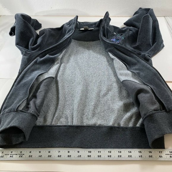 Haymaker Womens size S Zip up jacket Gray Ribbed - Picture 9 of 12